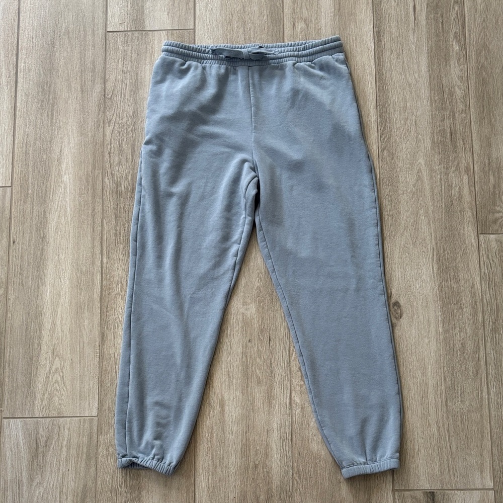 Madewell Light Blue Super Soft Jogger Sweatpants With Pockets Size Medium - Picture 2 of 11